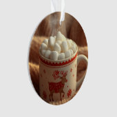 Cute Reindeer in Scarf Ornament | Kids Christmas  (voorkant)