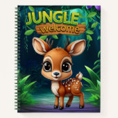 Cute Reindeer Jungle Welcome Deer Wildlife Doe 🦌 Notitieboek (Voorkant)