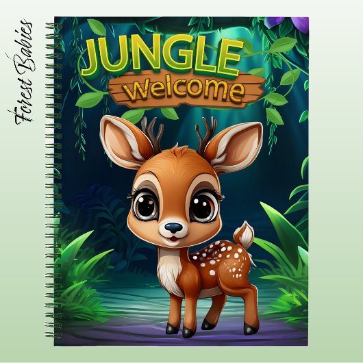 Cute Reindeer Jungle Welcome Deer Wildlife Doe 🦌 Notitieboek