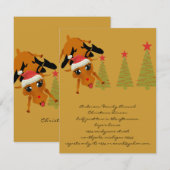 Cute Reindeer Kaart (Voorkant / Achterkant)