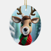 Cute Reindeer Keramisch Ornament (Rechts)