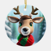 Cute Reindeer Keramisch Ornament (Voorkant)