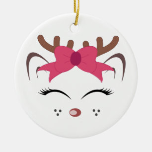 Cute Reindeer Keramisch Ornament