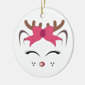 Cute Reindeer Keramisch Ornament (Links)