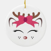 Cute Reindeer Keramisch Ornament (Achterkant)