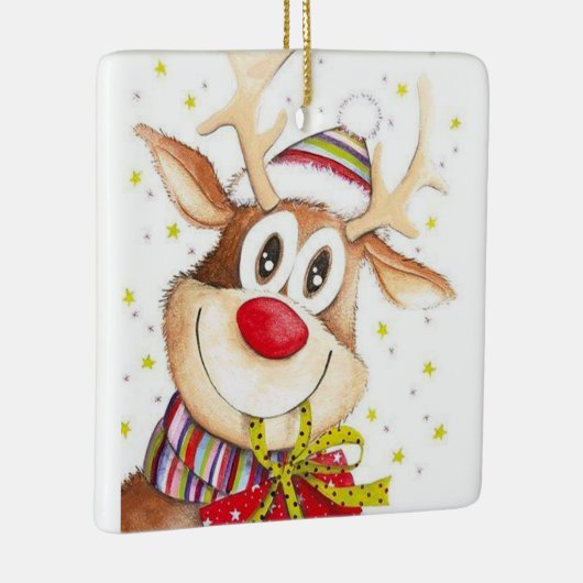 Cute Reindeer Keramisch Ornament (Rechts)