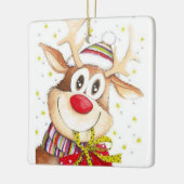 Cute Reindeer Keramisch Ornament (Links)