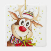 Cute Reindeer Keramisch Ornament (Achterkant)