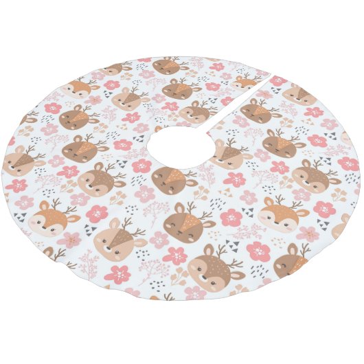 Cute Reindeer Kerstboom Rok (Gekanteld)