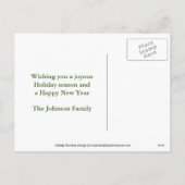 Cute Reindeer Kerstfeestay Foto Briefkaart (Achterkant)