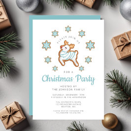 Cute Reindeer Kerstparty Kaart