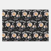 Cute Reindeer Kid`s Name Photo Christmas Inpakpapier Vel (Voorkant 3)