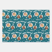 Cute Reindeer Kid`s Name Photo Christmas Inpakpapier Vel (Voorkant 3)