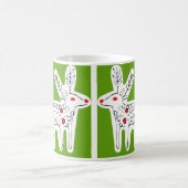 Cute Reindeer Kiss Green Koffiemok (Center)