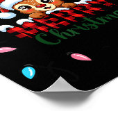 Cute Reindeer Merry Christmas Shirt –plaid Holiday Poster (Hoek)