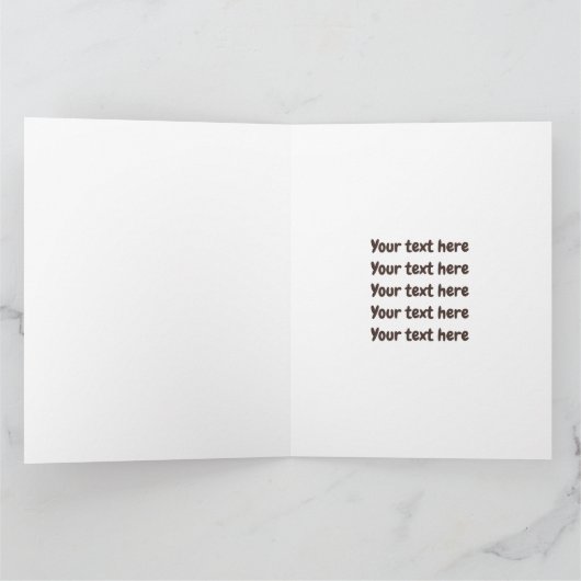 Cute Reindeer "Merry Kerstmis, hert" Kaart (Binnen)