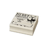 Cute Reindeer Merry Kerstmis met liefde Rubberstempel (Stempel)