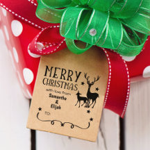 Cute Reindeer Merry Kerstmis met liefde