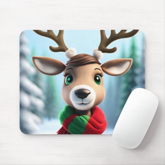 Cute Reindeer Muismat (Met muis)