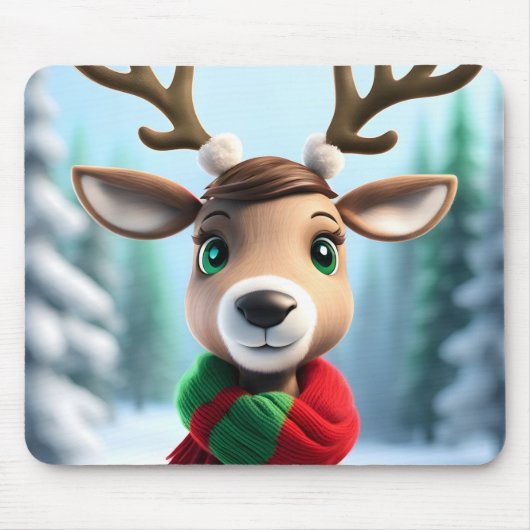 Cute Reindeer Muismat (Voorkant)