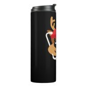 Cute Reindeer Neurse Kerstmis Thermosbeker (Gedraaid links)