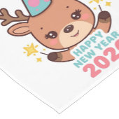 cute reindeer new year 2026 table runner korte tafelloper (Hoek)