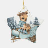Cute Reindeer Ornament – Starry Christmas Decor (Voorkant)