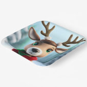 Cute Reindeer Papieren Bordje (Gebogen)