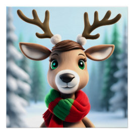 Cute Reindeer Perfect Poster