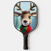 Cute Reindeer Pickleball Paddle (Voorkant)