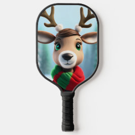 Cute Reindeer Pickleball Paddle