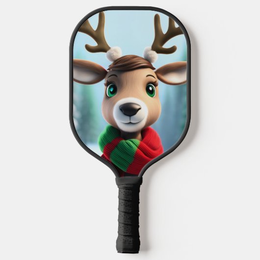 Cute Reindeer Pickleball Paddle (Achterkant)