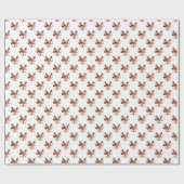 Cute Reindeer Pset Bow Pattern Cadeaupapier (Vlak)