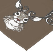 Cute Reindeer rendier huisje tafel loper bruin (Hoek)
