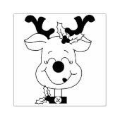 Cute Reindeer Rubberstempel (Afrduk)