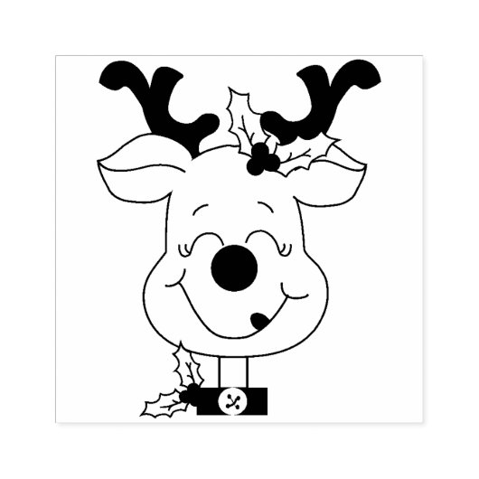 Cute Reindeer Rubberstempel (Afrduk)