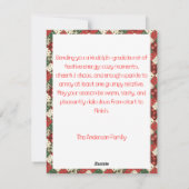 Cute reindeer Rudolph christmas wishes Postcard Feestdagenkaart (Achterkant)