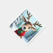 Cute Reindeer Servet (Hoek)