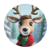 Cute Reindeer Snijplank (Voorkant)