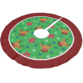 Cute Reindeer & Snowflake Christmas Tree Skirt  Kerstboom Rok (Gekanteld)