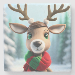 Cute Reindeer Stenen Onderzetter