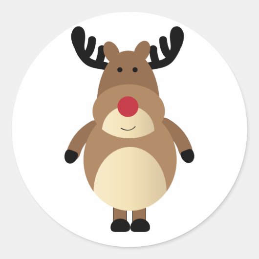 Cute Reindeer Sticker (Voorkant)