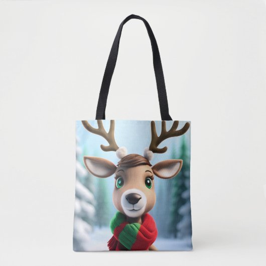 Cute Reindeer Tote Bag (Voorkant)