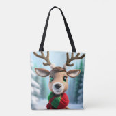 Cute Reindeer Tote Bag (Achterkant)
