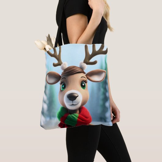 Cute Reindeer Tote Bag (Dichtbij)