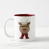 Cute Reindeer Tweekleurige Koffiemok (Links)
