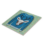 Cute Reindeer Ugly Sweater Holiday Art Tile Tegeltje (Zijkant)