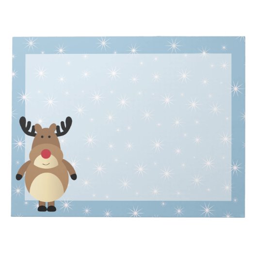 Cute Reindeer Winter Holiday Notitieblok (Voorkant)