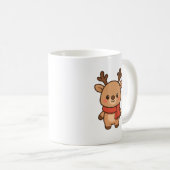 Cute Reindeer with Scarf Christmas Mug Koffiemok (Voorkant rechts)