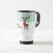 Cute Reindeers aangepaste naam reismoug Reisbeker (Voorkant rechts)
